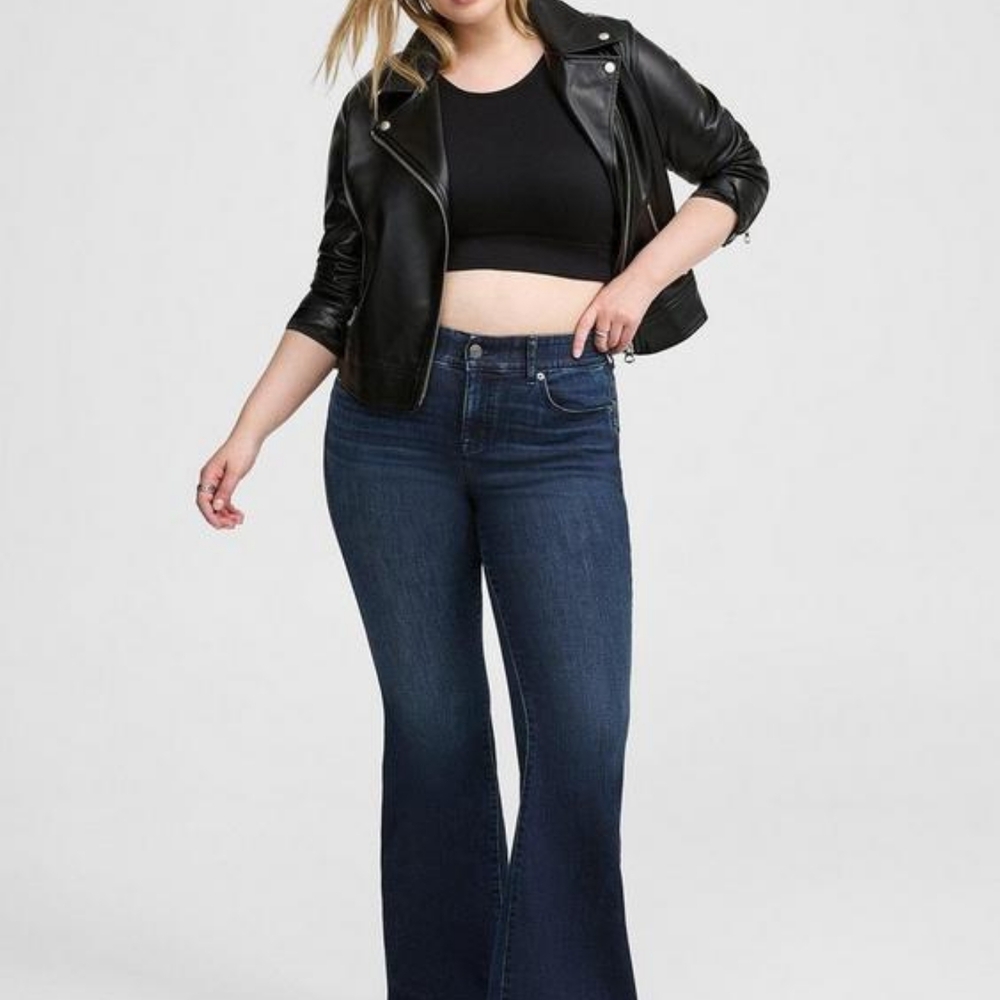 Torrid Dark Blue Flare Jeans
